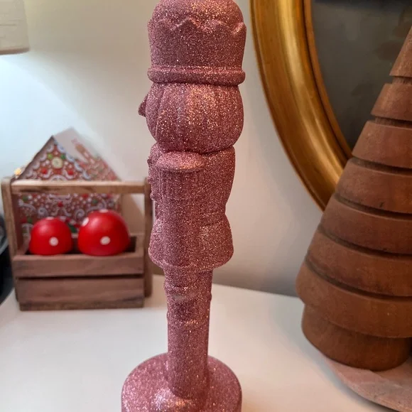 Pink Glitter Nutcracker Figurine - Picture 4 of 9